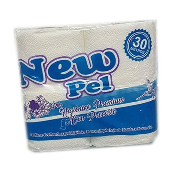 Papel Higiénico New Pel x 4 rollos x 30 mts